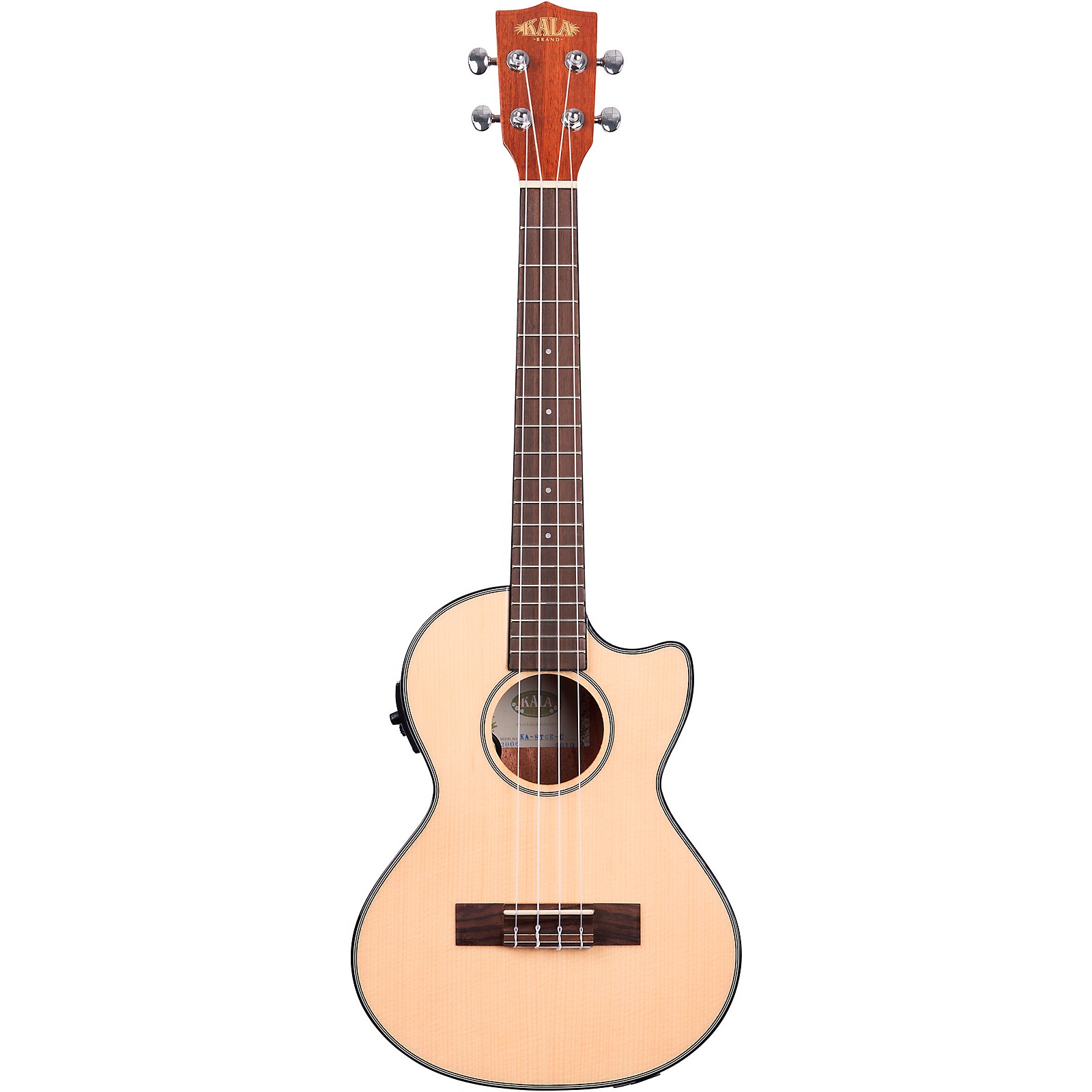 Kala KASTGEC Gloss Cutaway Tenor AcousticElectric Ukulele Guitar