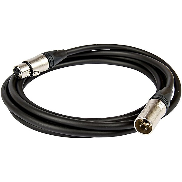 Open Box Asterope Pro Stage XLR Microphone Cable Level 1 Black 2 ft.