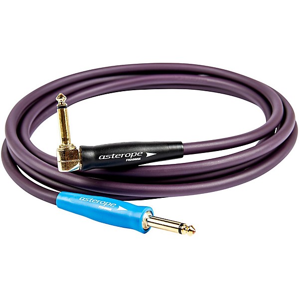 Asterope Pro Studio 1/4" Right to Straight Instrument Cable Purple 20 ft.