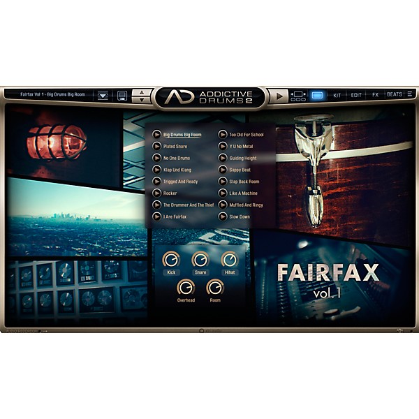 XLN Audio Addictive Drums 2  Fairfax Vol. 1 Software Download