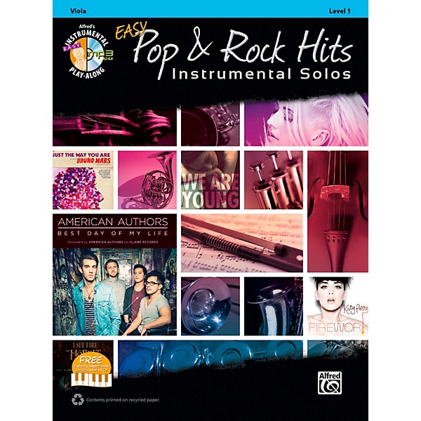 Alfred Easy Pop & Rock Instrumental Solos Viola Book & CD