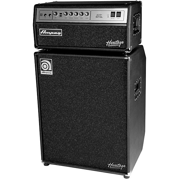 Ampeg Heritage SVT-CL 300W Tube Bass Amp Head with 4x10 500W Bass Speaker Cab
