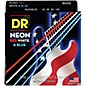 DR Strings Hi-Def NEON Red, White & Blue Electric Lite 4-String Bass Strings (40-100) thumbnail