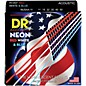 DR Strings Hi-Def NEON Red, White & Blue Acoustic Guitar Medium-Lite Strings (11-50) thumbnail