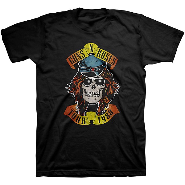Bravado Guns N' Roses Appetite Tour 1988 T-Shirt Black Small