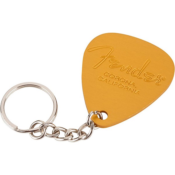 Fender Pick Keychain Gold
