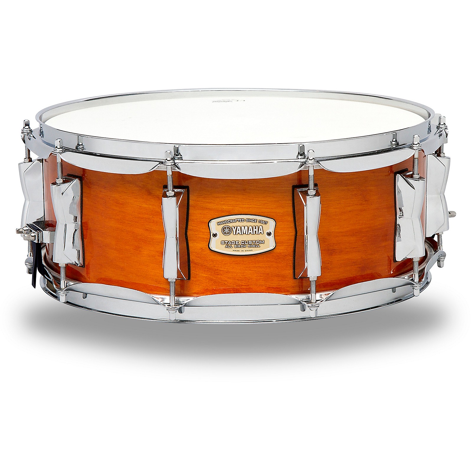 Pure White Yamaha Stage Custom Birch 14x5.5 Snare Drum 
