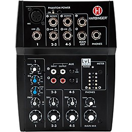 Open Box Harbinger L502 5-Channel Mixer with XLR Mic Preamp Level 1
