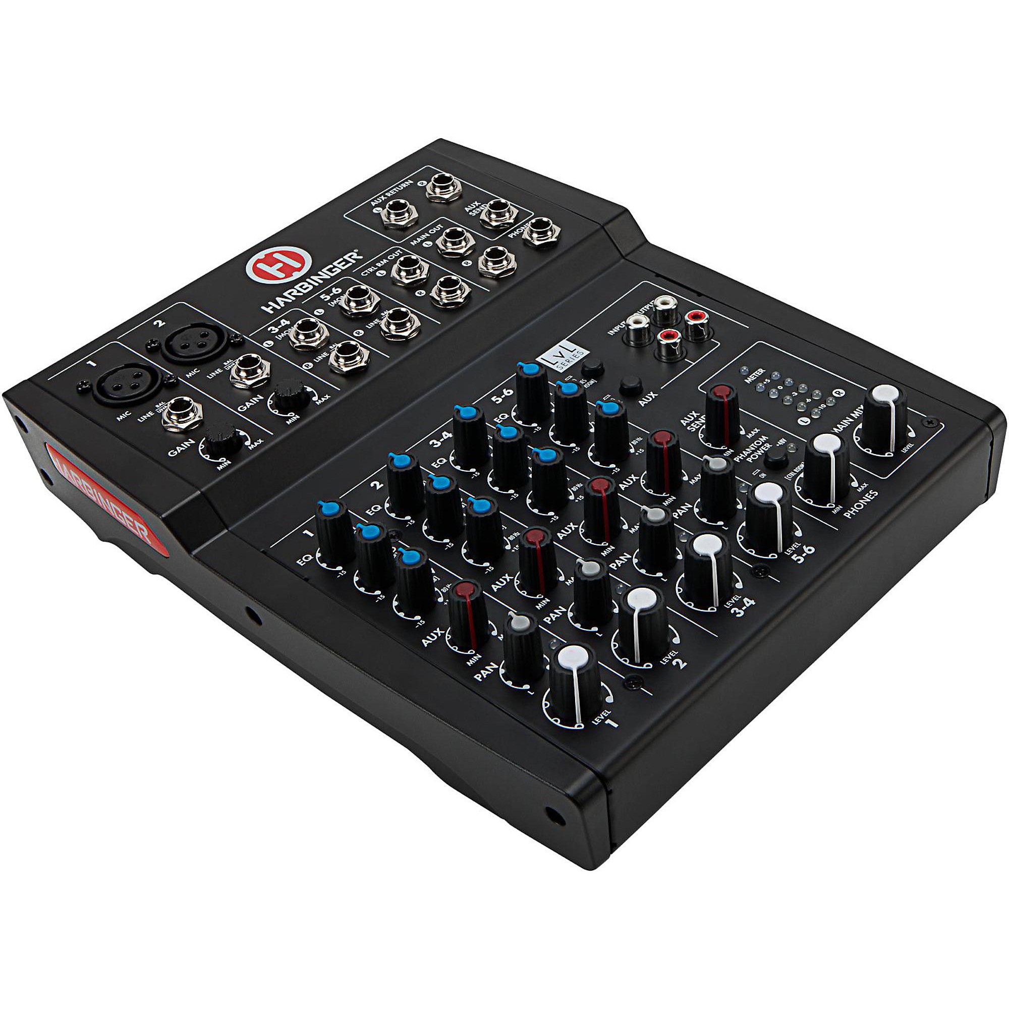 Open Box Harbinger L802 8-Channel Mixer With 2 XLR Mic Preamps