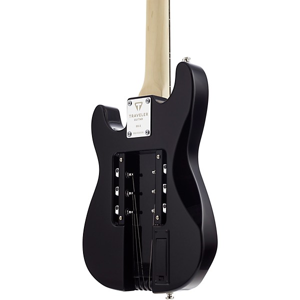 Open Box Traveler Guitar EG-2 Travel Electric Guitar Level 1 Black with Tortoise Pick Guard