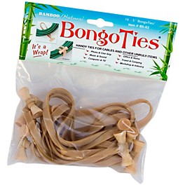 BongoTies All-Purpose Tie Wraps Bamboo and Black Rubber BongoTies All-Purpose Tie Wraps Bamboo and Natural Rubber