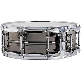 Ludwig Hand Hammered Black Beauty Snare Drum with Tube Style Lugs 14 x 5 in.