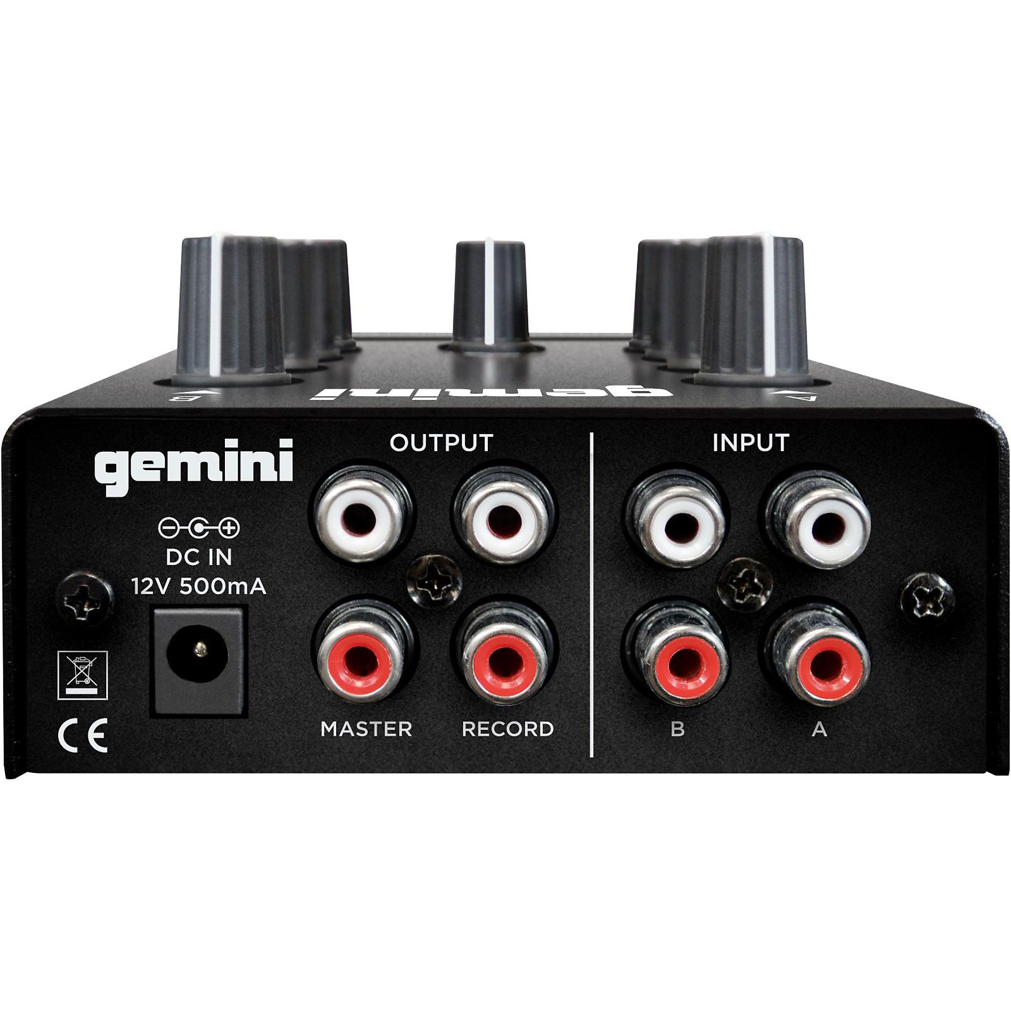 Gemini MM1 2チャンネル DJミキサー Gemini MM1 2 Channel Audio Mixer | Guitar Center