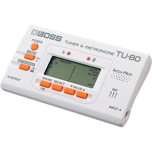 BOSS TU80 Guitar Tuner & Metronome White Guitar Center