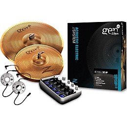 Clearance Zildjian Gen16 Buffed Bronze 14/18 Acoustic-Electric Cymbal Pack