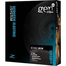 Clearance Zildjian Gen16 Buffed Bronze 14/18 Acoustic-Electric Cymbal Pack