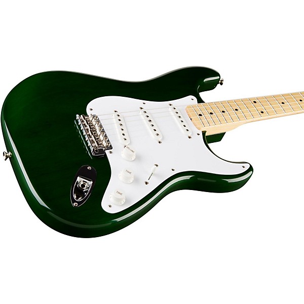 Open Box Fender Custom Shop 1954 NOS Stratocaster Electric Guitar Level 2 Transparent Emerald Green 888365397436