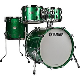 Yamaha Absolute Hybrid Maple 4-Piece Shell Pack With 22" Bass Drum Jade Green Sparkle