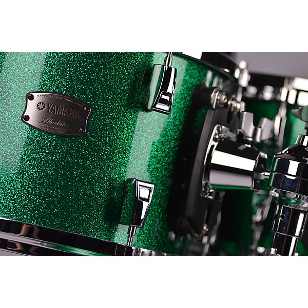 Yamaha Absolute Hybrid Maple 4-Piece Shell Pack With 22" Bass Drum Jade Green Sparkle