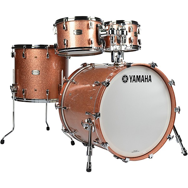 Yamaha Absolute Hybrid Maple 4-Piece Shell Pack With 22" Bass Drum Pink Champagne Sparkle