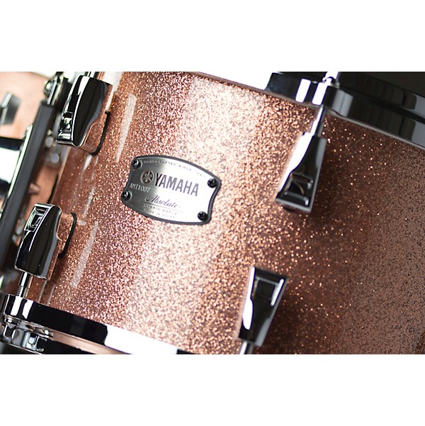 Yamaha Absolute Hybrid Maple 4-Piece Shell Pack With 22" Bass Drum Pink Champagne Sparkle
