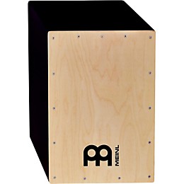 MEINL Pure Black Hardwood Cajon with Natural Frontplate