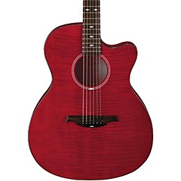 B.C. Rich Series 3 Acoustic-Electric Cutaway Guitar Transparent Red