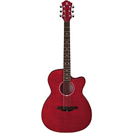 B.C. Rich Series 3 Acoustic-Electric Cutaway Guitar Transparent Red