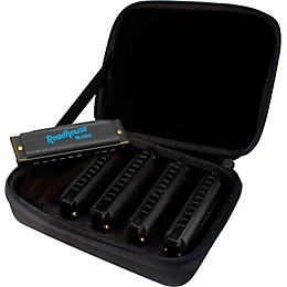 Hohner Roadhouse Blues Harmonicas - 5-Pack (Keys of G, A, C, D, and E)  in Custom Case