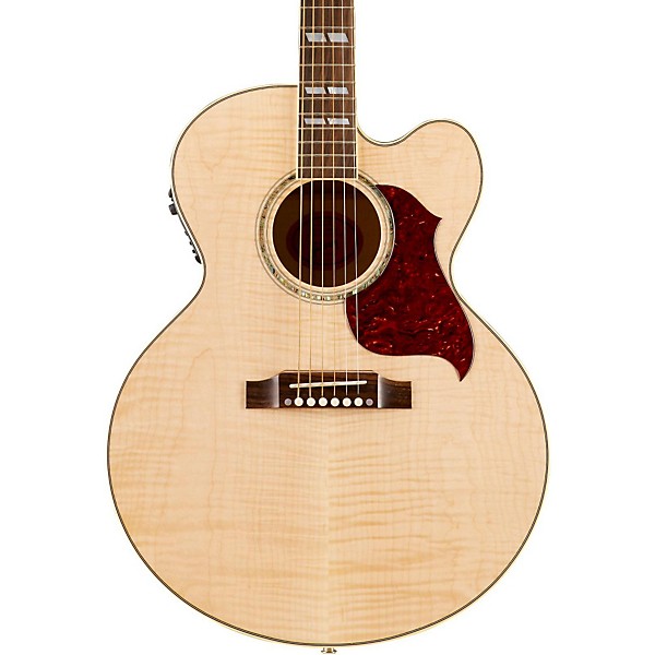 Gibson 2014 Limited Edition J-185 EC Flame Top Acoustic-Electric Guitar Antique Natural