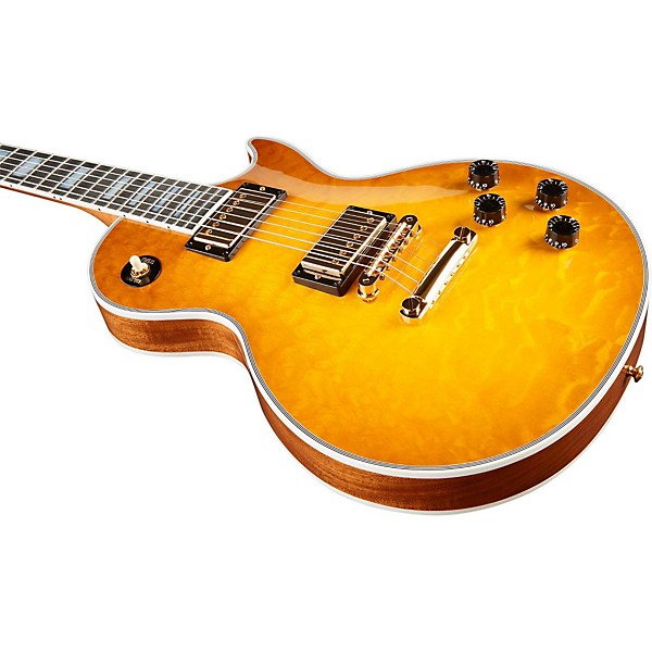 Gibson Custom 2014 Les Paul Custom Made To Measure Quilt Maple Top '60s Slim Neck Electric Guitar Lemon Burst