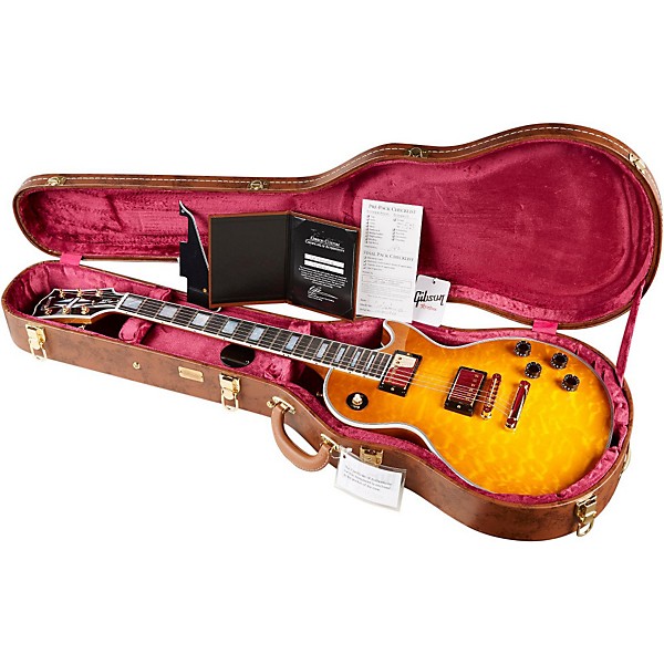 Gibson Custom 2014 Les Paul Custom Made To Measure Quilt Maple Top '60s Slim Neck Electric Guitar Lemon Burst
