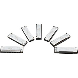 Fender Blues Deluxe Harmonica Set (7-Pack with Case, Keys of C, G, A, D, F, E and Bb)