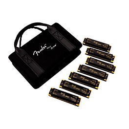 Fender Blues Deville Harmonica Set (7-Pack with Case, Keys of C, G, A, D, F, E and Bb)