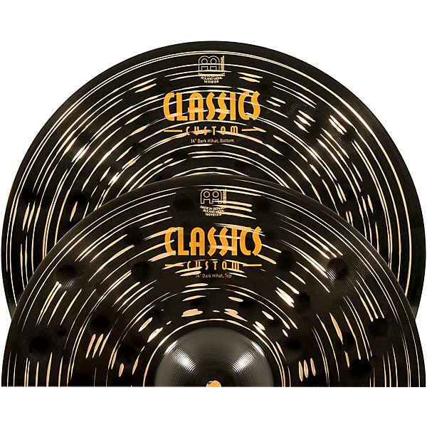 Open Box MEINL Classics Custom Dark Hi-Hat Cymbal Pair Level 2 14 in. 190839703316