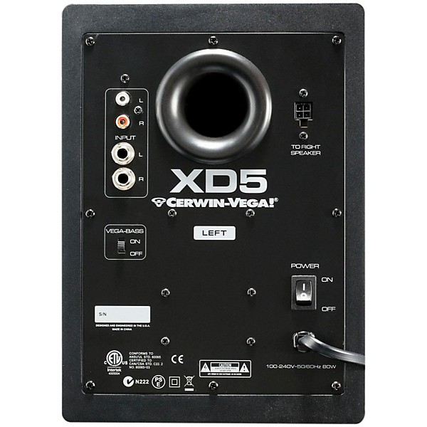 Open Box Cerwin-Vega XD5 5" 2-Way Powered Desktop Speakers Level 2  190839239235