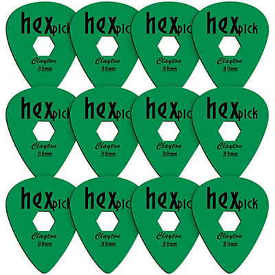 Clayton Hexpick Guitar Picks 12-Pack .88 Mm for sale