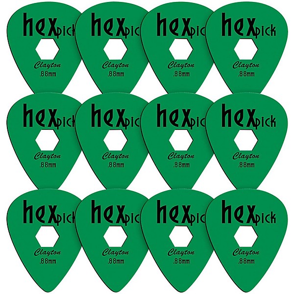Clayton HexPick Guitar Picks - 12-Pack .88 mm