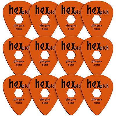 Clayton Hexpick Guitar Picks 12-Pack .60 Mm for sale