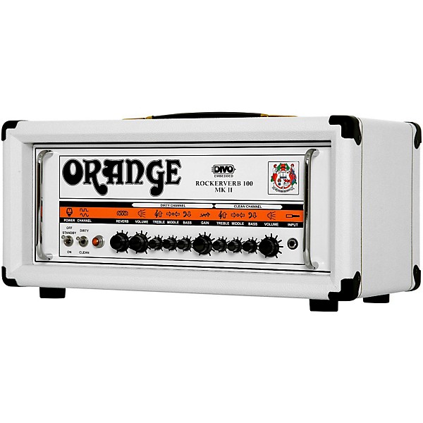 Orange Amplifiers Rockerverb RK100H MKII DIVO 100W Fitted Tube Guitar Amp Head in Limited Edition White