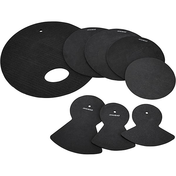 Ahead Drum Silencer Pack with Cymbal and Hi-hat Mutes 10, 12, 14, 14 and 20 in.