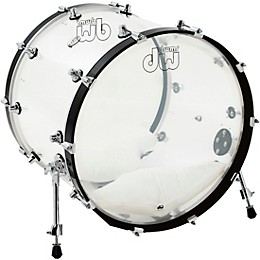 Open Box DW Design Series Acrylic Bass Drum with Chrome Hardware Level 1 22 x 18 in. Clear