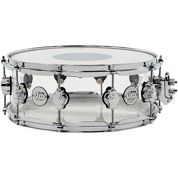 DW Design Series Acrylic Snare Drum With Chrome Hardware 14 x 5.5 in. Clear