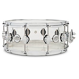 DW Design Series Acrylic Snare Drum With Chrome ... DW Design Series Acrylic Snare Drum With Chrome Hardware 14 x 6 in. Clear