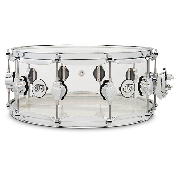 DW Design Series Acrylic Snare Drum With Chrome Hardware 14 x 6 in. Clear