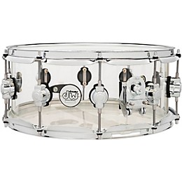 DW Design Series Acrylic Snare Drum With Chrome Hardware 14 x 6 in. Clear