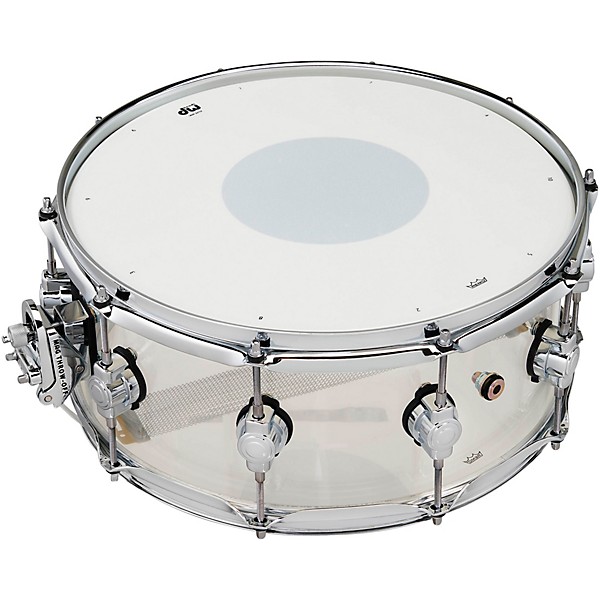 DW Design Series Acrylic Snare Drum With Chrome Hardware 14 x 6 in. Clear