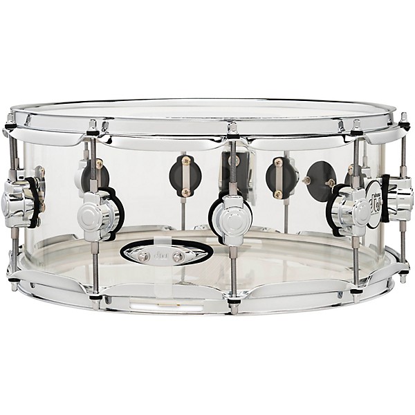 DW Design Series Acrylic Snare Drum With Chrome Hardware 14 x 6 in. Clear