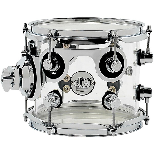 DW Design Series Acrylic Tom With Chrome Hardware 8 x 7 in. Clear