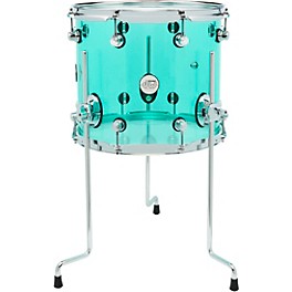 DW Design Series Acrylic Floor Tom With Chrome Hardware 14 x 12 in. Sea Glass